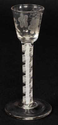 An 18th Century cordial glass with