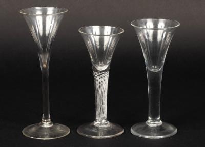 Three 18th Century wine glasses 2dc3af