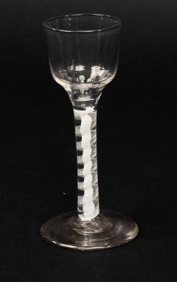 An 18th Century wine glass with