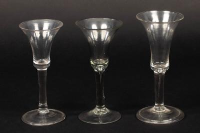 Two 18th Century wine glasses with 2dc3ac