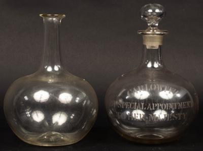 A Victorian onion shaped decanter