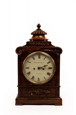 A Regency rosewood cased bracket clock,