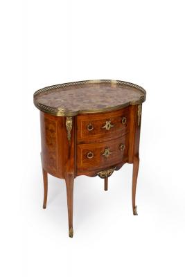 A French kingwood and parquetry,