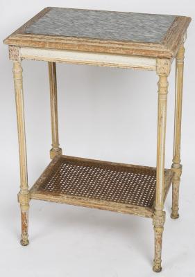 A Louis XVI style side table, the rectangular