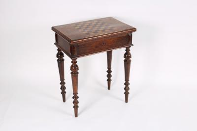 A late Victorian oak gaming table,