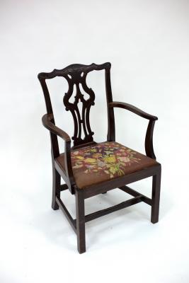 A George III open armchair with 2dc64e