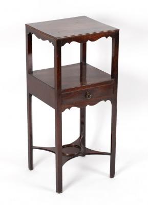 A George III mahogany pot stand,