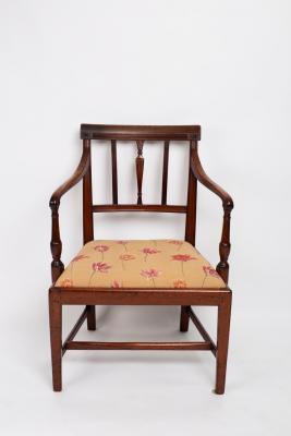 A Regency mahogany open armchair