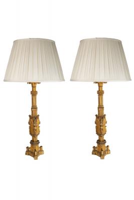 A pair of Gothic style gilt metal 2dc6a7