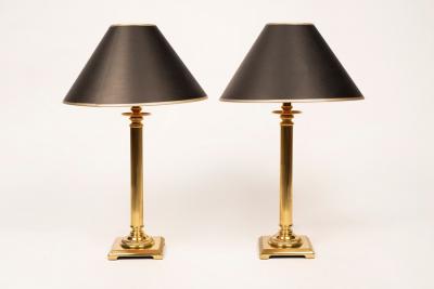 A pair of table lamps of column