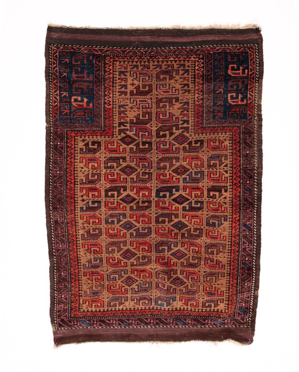 PERSIAN BALUCH PRAYER RUG. Ca.