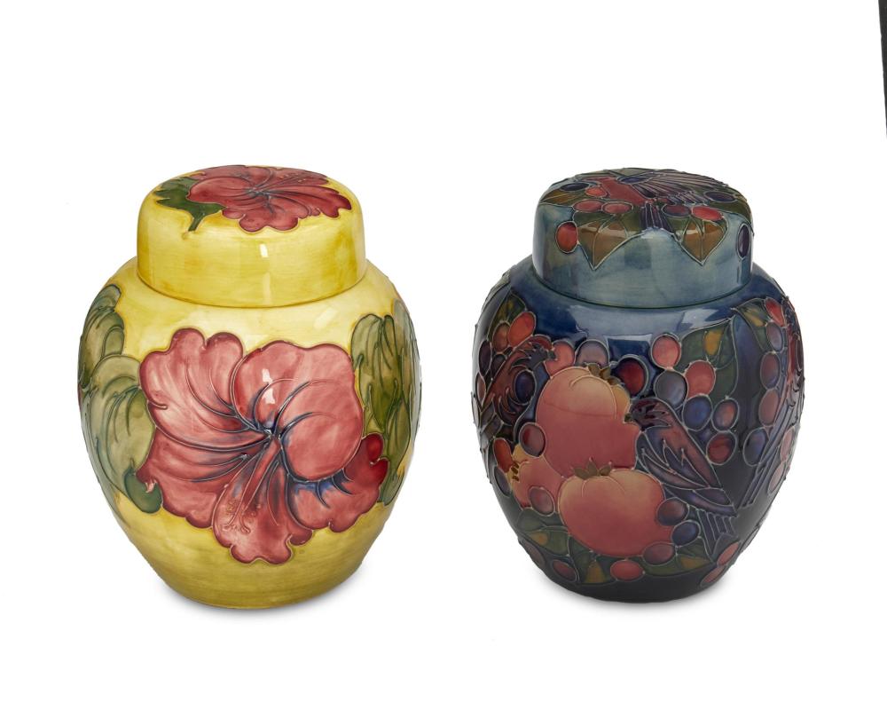 TWO MOORCROFT POTTERY GINGER JARSTwo