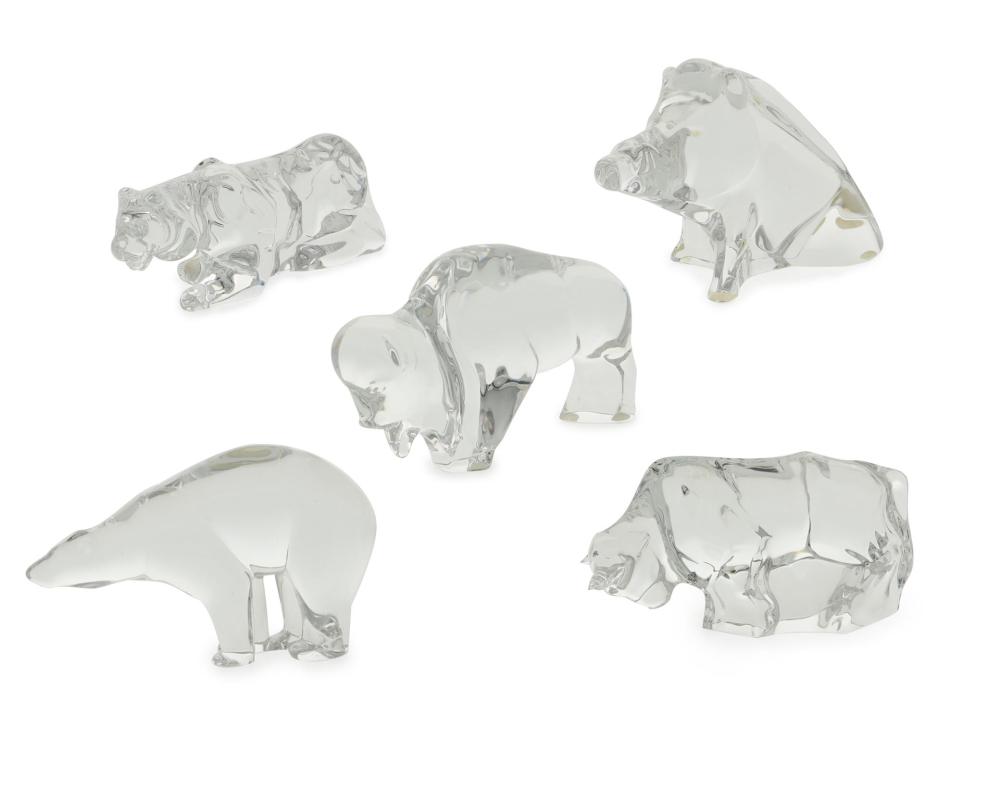 A GROUP OF BACCARAT CRYSTAL ANIMAL