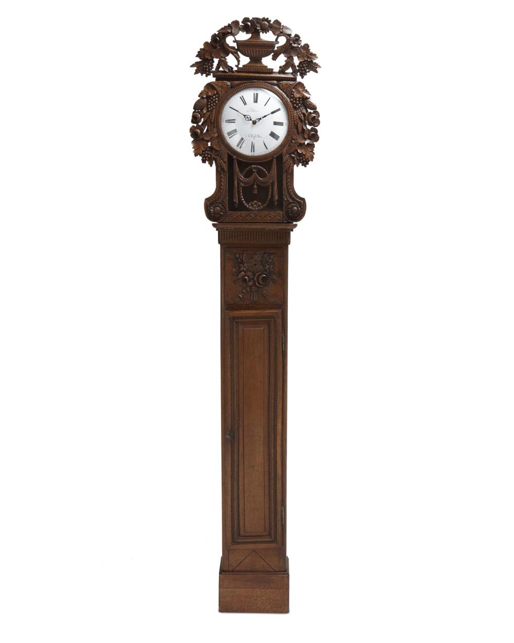 A FRENCH NORMAN SAINT NICOLAS OAK LONGCASE