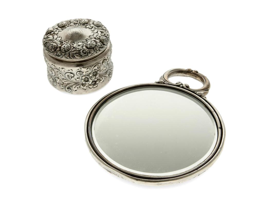 TWO STERLING SILVER VANITY ITEMSTwo