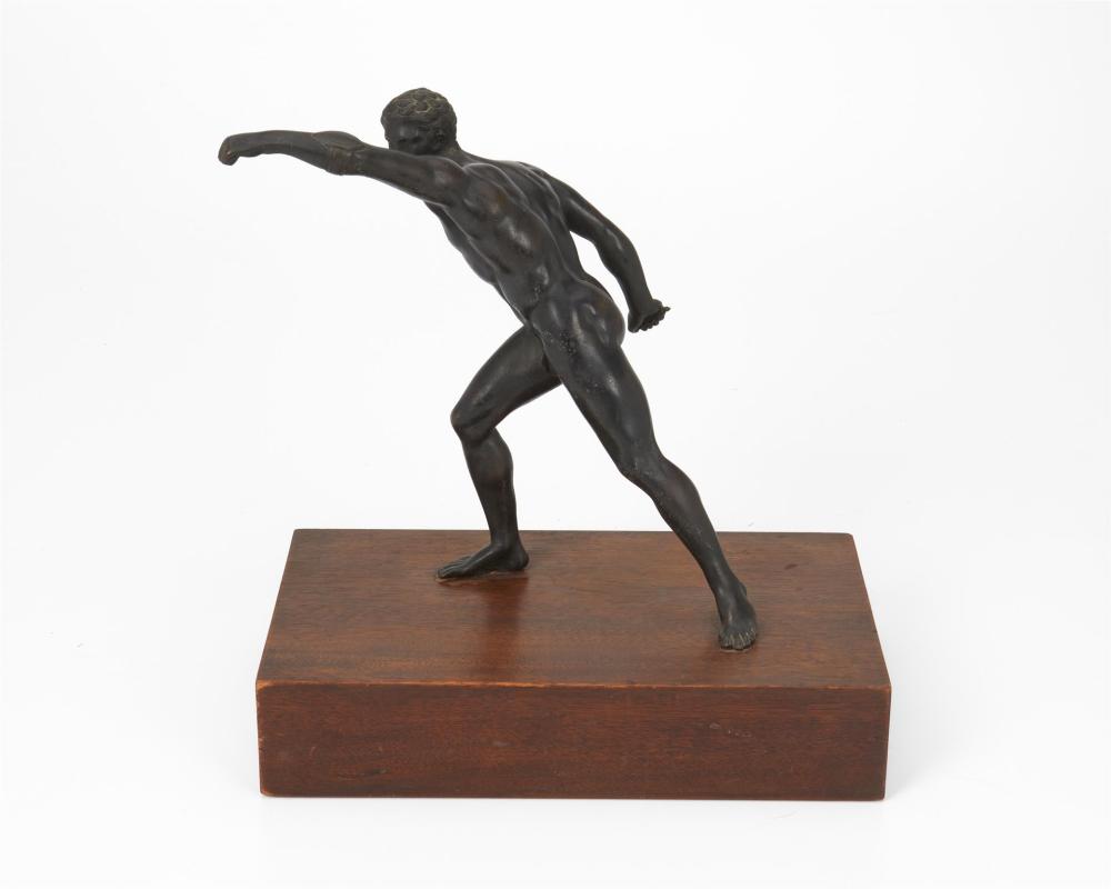 A BRONZE SCULPTURE OF AN ATHLETEA 2dad10