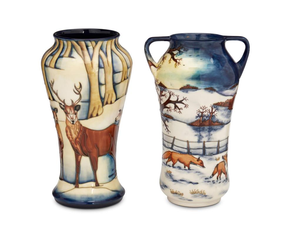 TWO MOORCROFT POTTERY VASESTwo