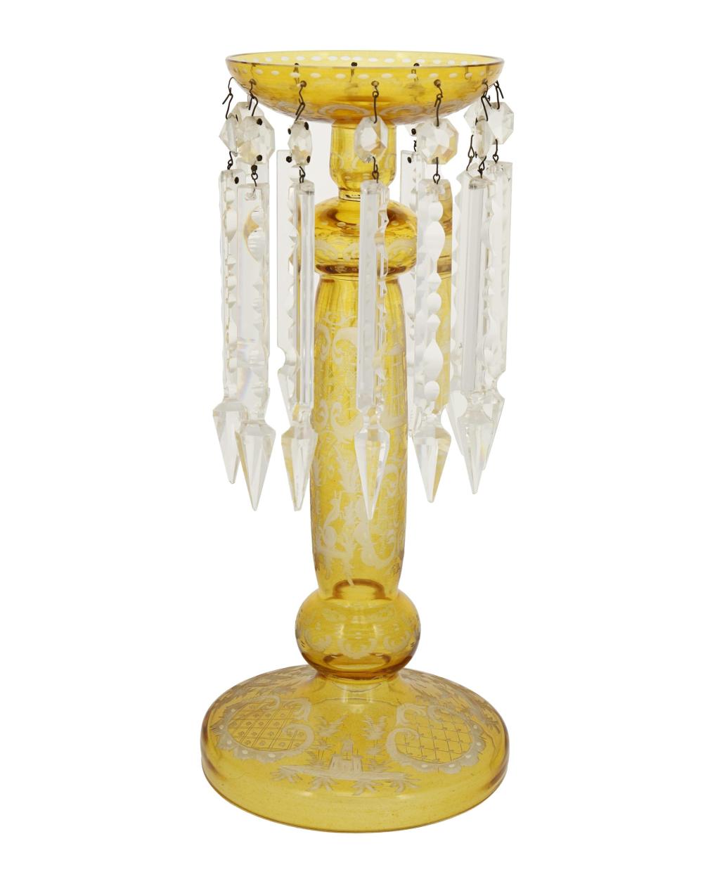 A PAIR OF BOHEMIAN CUT-GLASS LUSTERSA