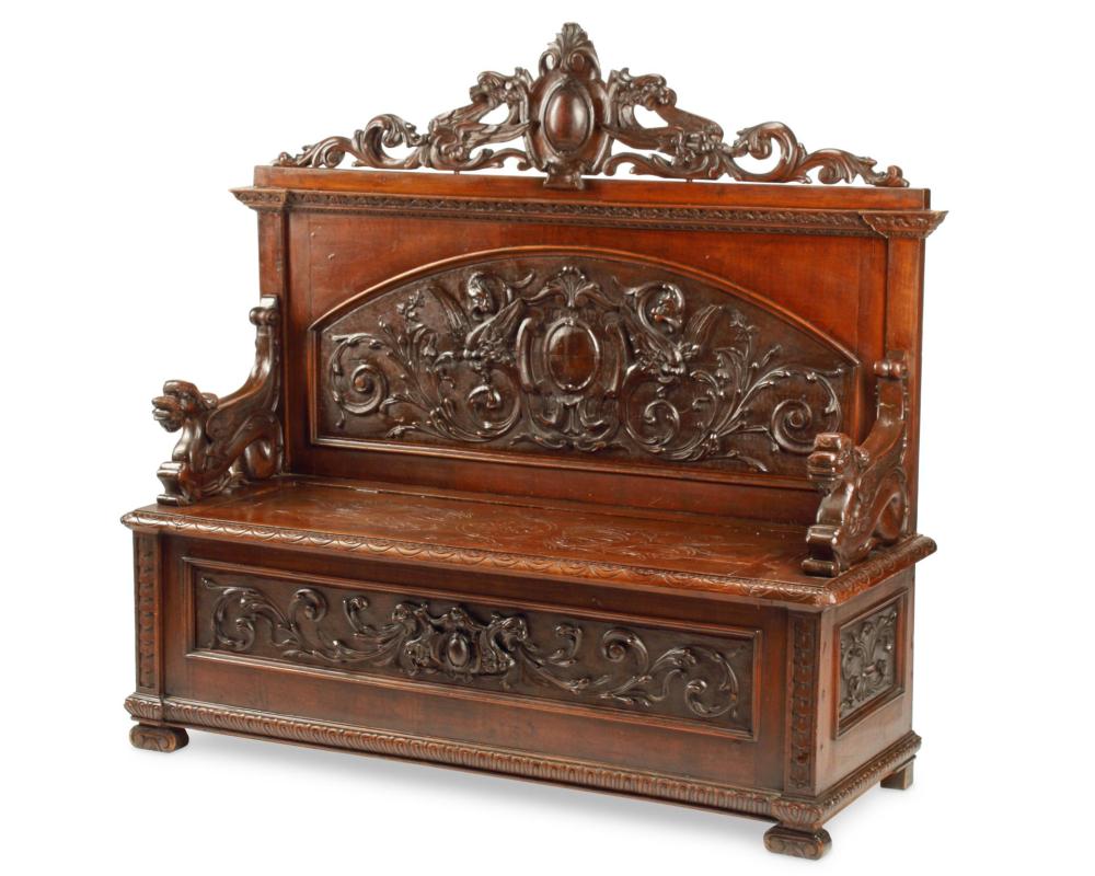 A RENAISSANCE-STYLE CARVED WOOD