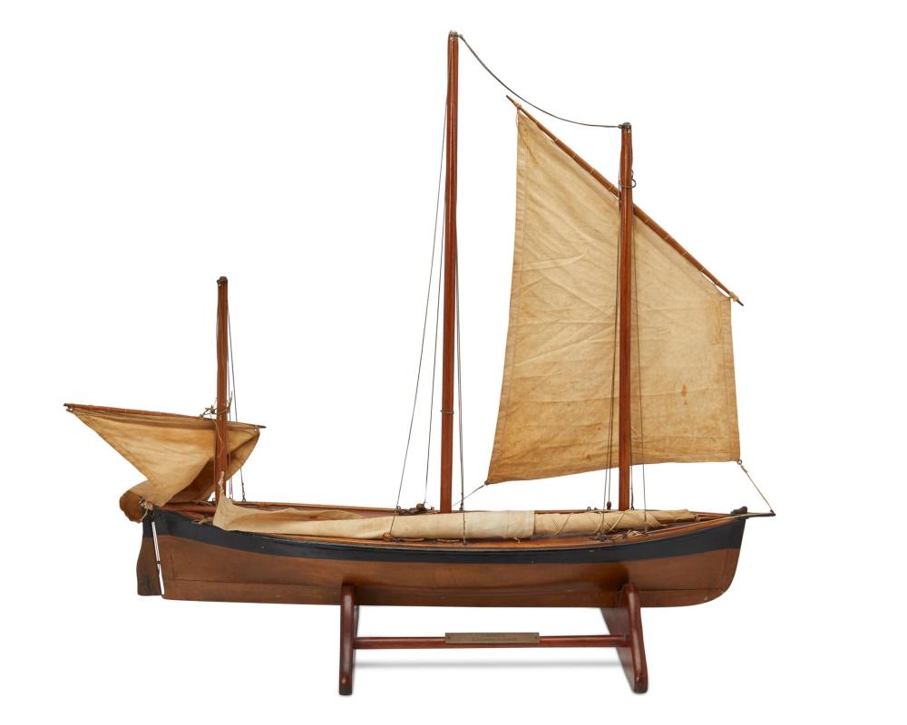 AN AMERICAN BARK WOODEN SHIP MODELAn 2daf40