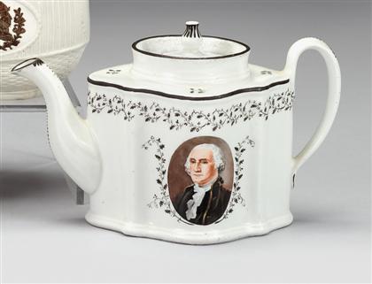 Porcelain enameled teapot newhall  49578