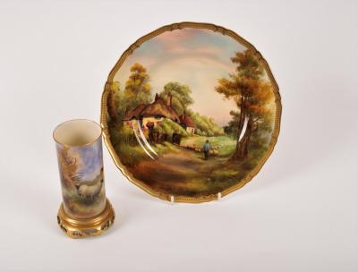 A Royal Worcester cylindrical vase 2dd6b0