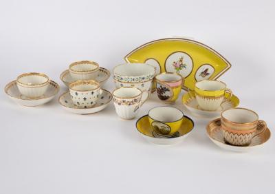 A group of English porcelain teaware,