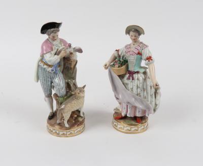 Two Meissen figures, circa 1860,