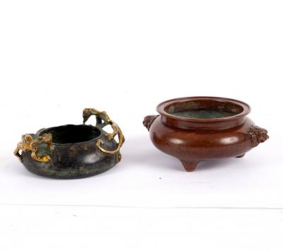 A Chinese bronze censer with mask 2dd735