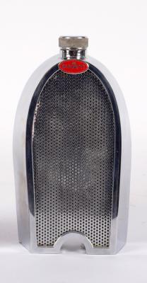 A Ruddspeed Bugatti radiator decanter