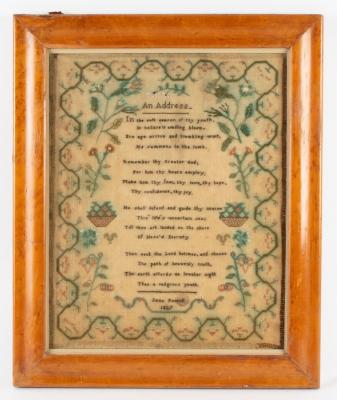 A George IV needlework sampler 2dd7a2