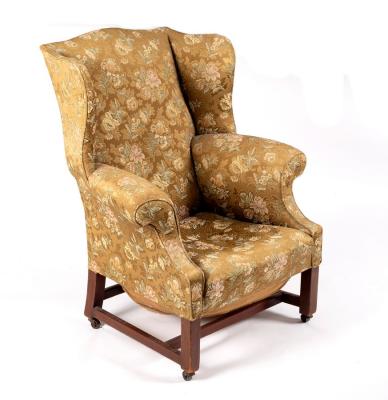 A George III style wingback armchair 2dd7c5