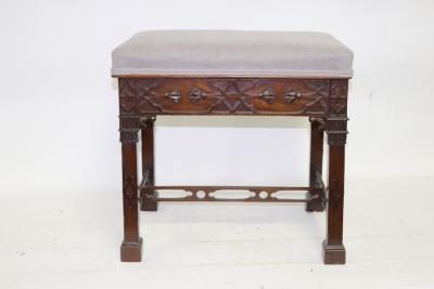 A rectangular mahogany stool of 2dd817