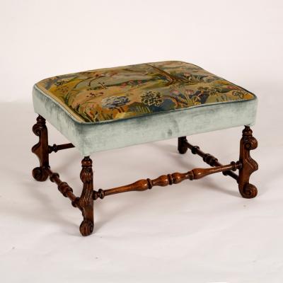 A rectangular Flemish oak stool,