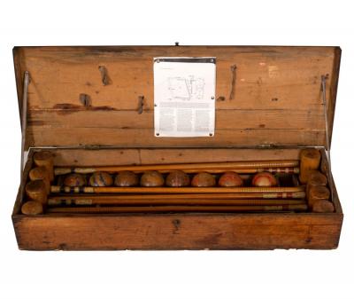 A Jaques & Son croquet set, to include