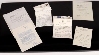 A collection of six autographed letters