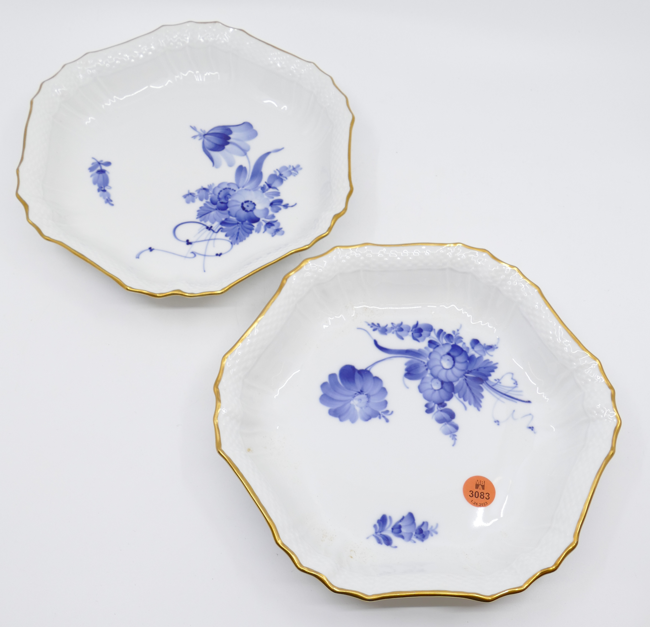 2pc Royal Copenhagen Blue Flowers