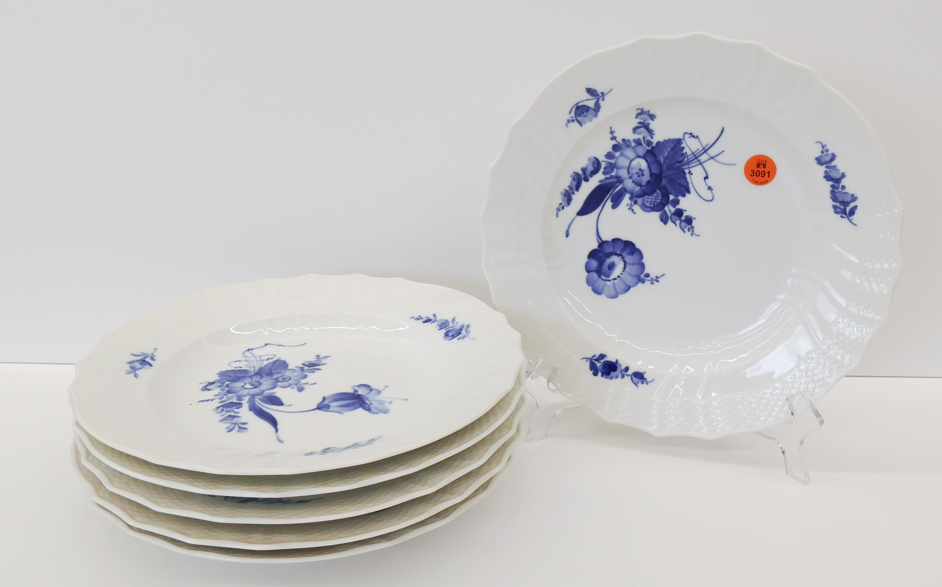 6pc Royal Copenhagen Blue Flowers