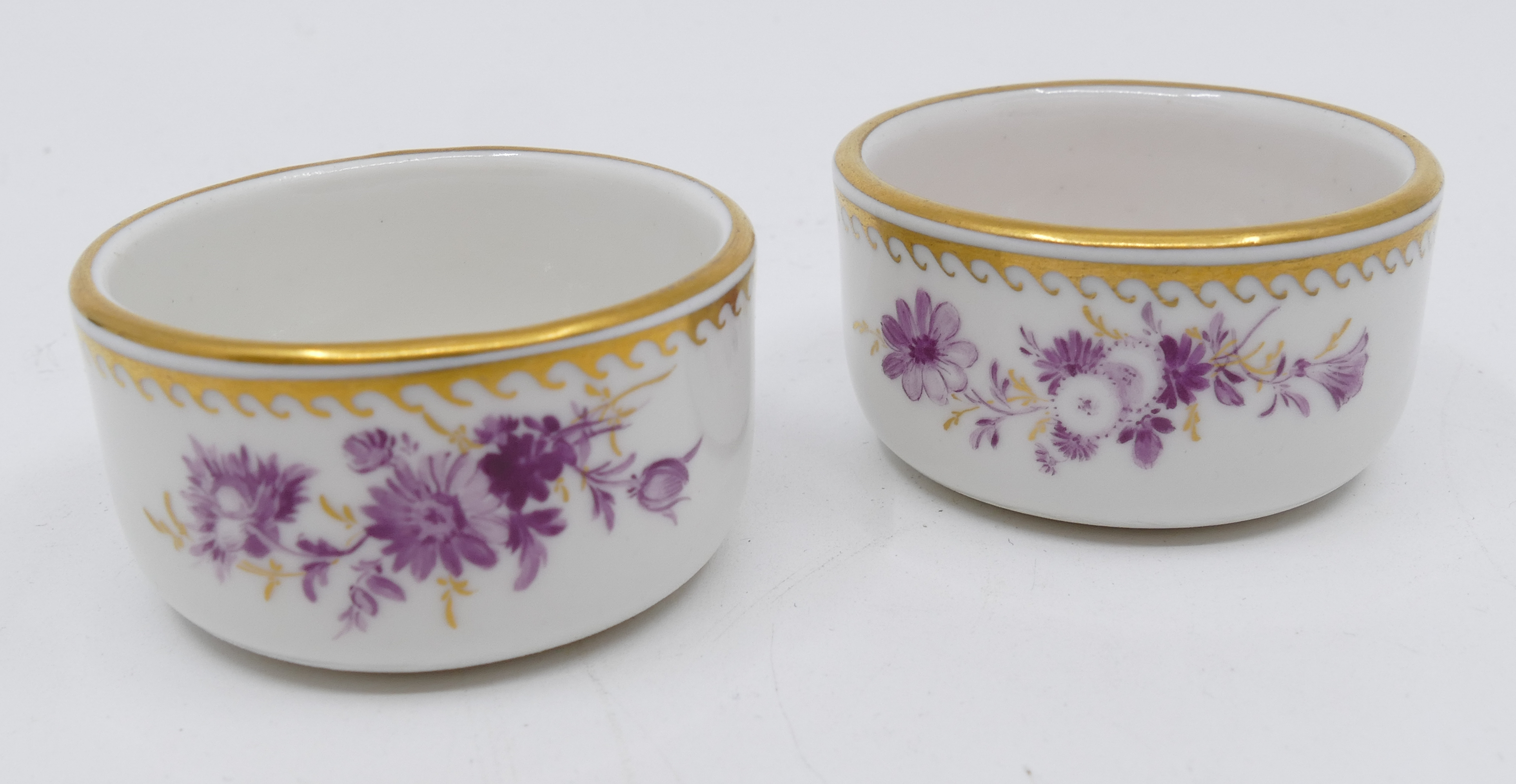 2pc Meissen Pink Flower Porcelain 2dd8e8