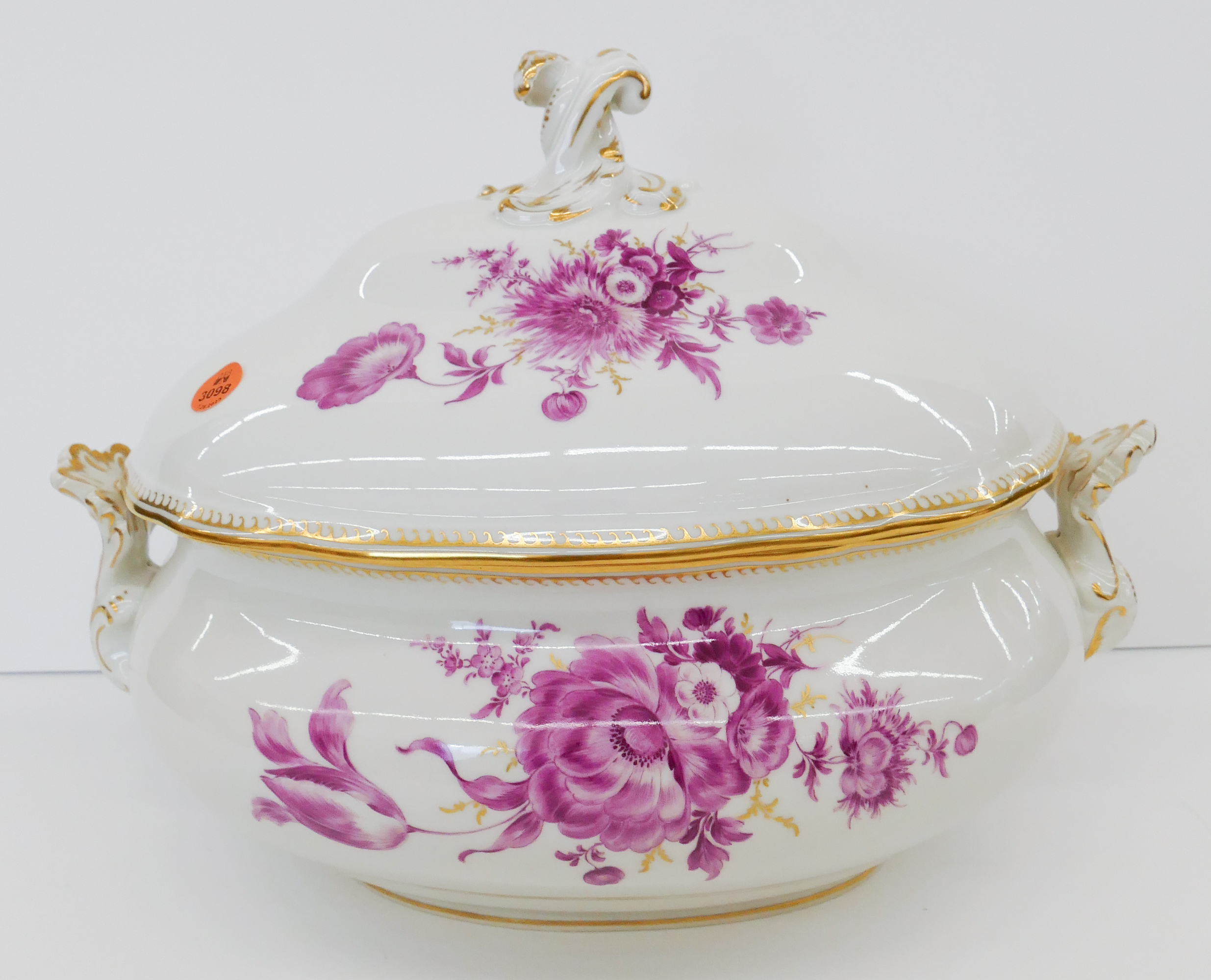 Meissen Pink Flower Porcelain Covered