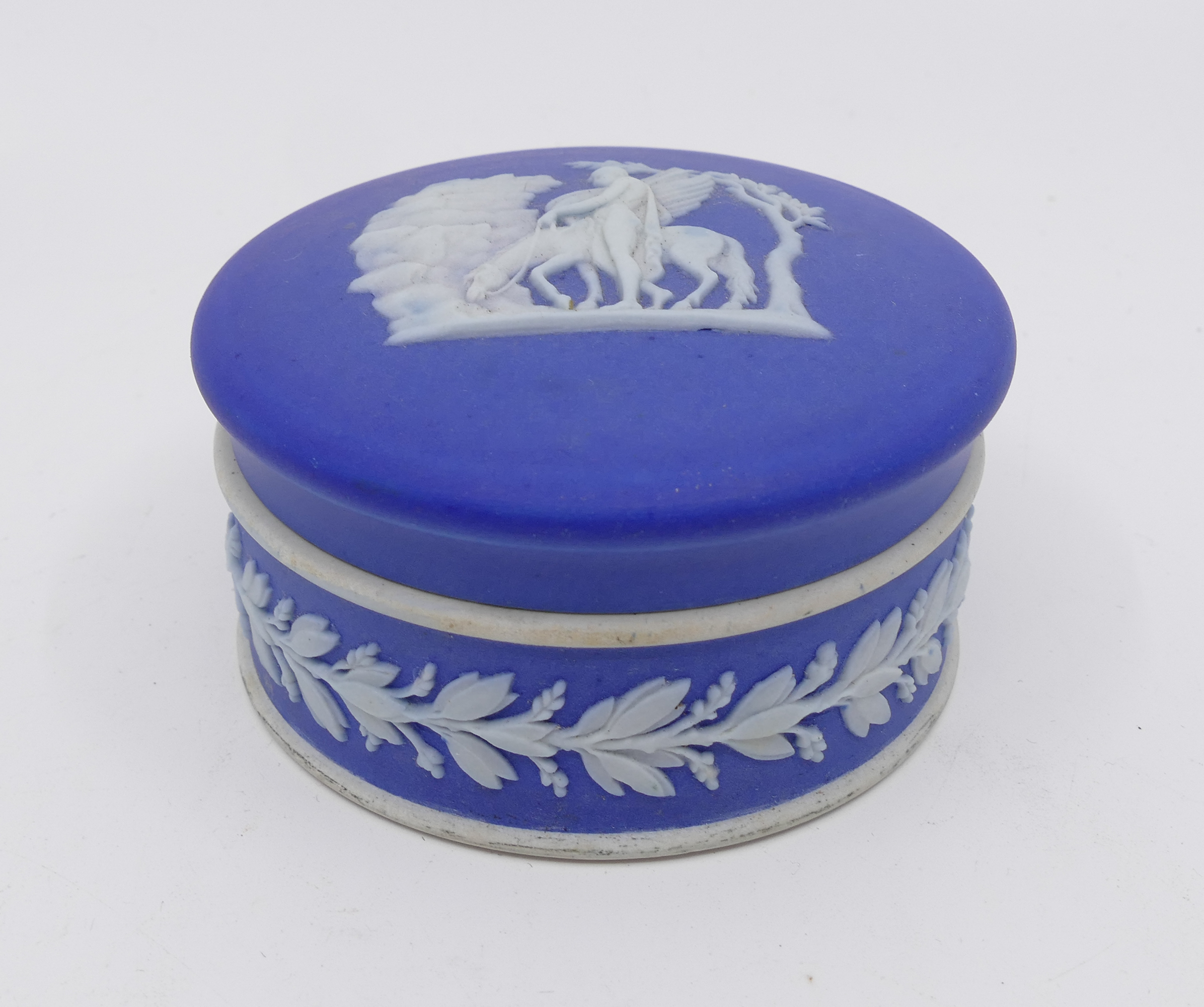 Wedgwood Blue Jasperware Dipped Covered