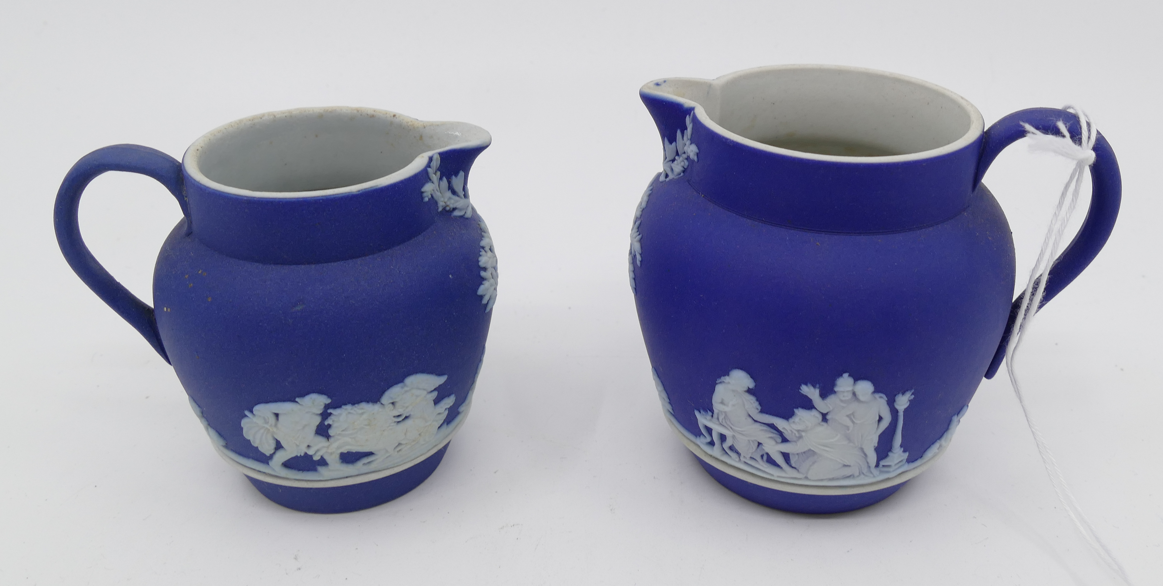 2pc Small Wedgwood Blue Jasperware Dipped