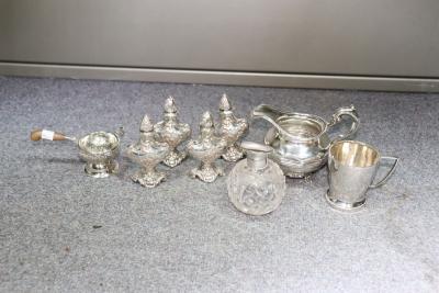 Four silver pepper pots, Birmingham