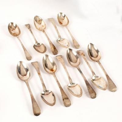 Twelve Old English pattern silver 2dd9fd