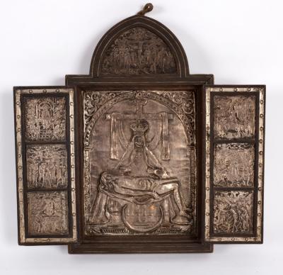 A Greek triptych circa 1870 embossed 2dda03