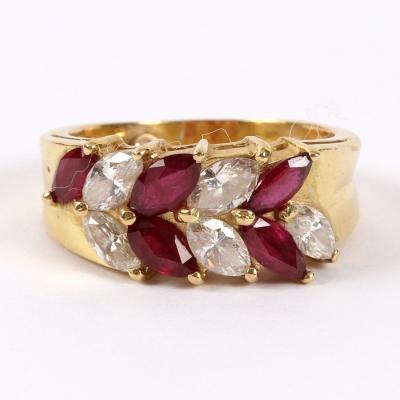 A ruby and diamond dress ring  2dda0c