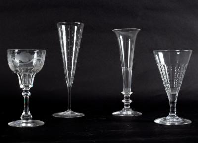 An early Victorian flute glass