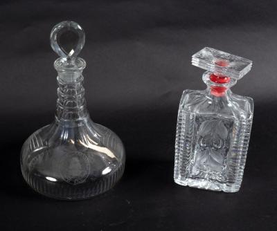 A 19th Century ring neck ships decanter