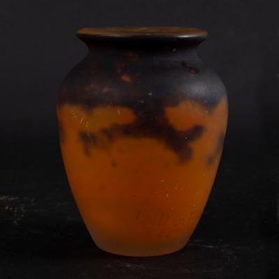 An opaque glass vase, Muller Frères,