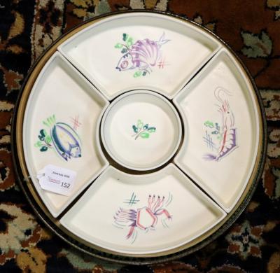 A Poole pottery hors doeuvres dish